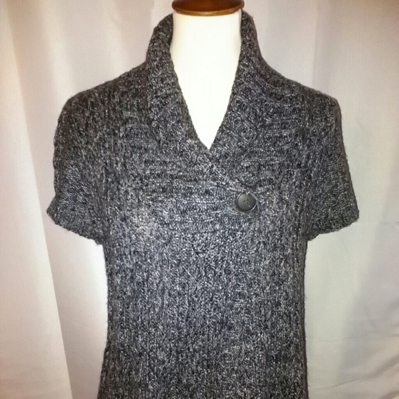 NWOT gray marled short sleeve sweater - Picture 1 of 3